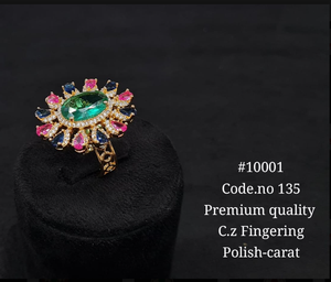 CZ Finger <b>Ring</b> Style Fingering Accessories CZ Stone Caret Plated Premium Jewelry Making Decorative <b>Craft</b> Components - Product Image 6
