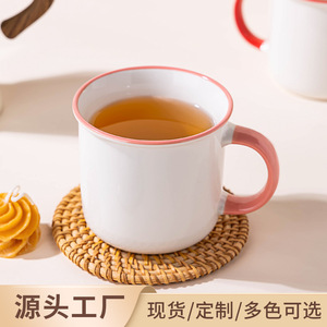 แก้วเซรามิกสไตล์จีนเคลือบเงา ขนาด 350 มล. พิมพ์ลายสกรีน โลโก้สั่งทำ ของขวัญทางธุรกิจ พร้อมหูจับ - Product Image 4