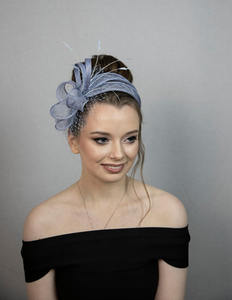 Tocado Azul <span class=keywords><strong>para</strong></span> <span class=keywords><strong>Invitadas</strong></span> <span class=keywords><strong>de</strong></span> <span class=keywords><strong>Boda</strong></span>, Diadema Azul Claro, Nuevo Color <span class=keywords><strong>para</strong></span> el Estilo <span class=keywords><strong>de</strong></span> Tocado Popular. - Product Image 4