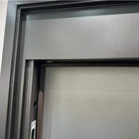 Porte d'entrée en acier insonorisée à verrouillage multipoints, moderne et luxueuse, pour projets d'appartements et personnalisation d'ingénierie
