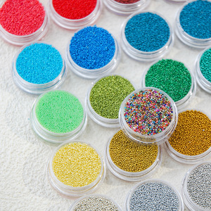 Micro-perles en <span class=keywords><strong>verre</strong></span> transparent colorées pour nail art, écologiques, 0,6-0,8 mm, 4g/pot, pour décoration, bricolage et artisanat féminin - Product Image 4
