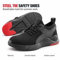Chaussures de sécurité personnalisées à embout d'acier, respirantes, en maille, résistantes à la perforation, basses, à lacets, pour l'été, semelle en caoutchouc, vente en gros
