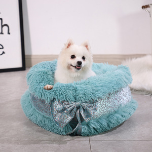 Round Bow Cute Princess Wind <b>Dog</b> <b>Kennel</b> Pet <b>Kennel</b> Pet <b>Kennel</b> a Variety of Colors Can Be Customized - Product Image 4