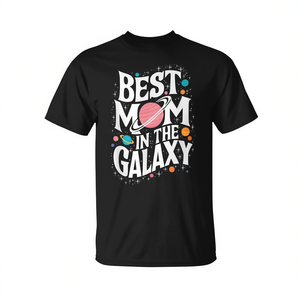 Camiseta Best Mom In The Galaxy de manga corta con cuello redondo, unisex, para adultos, con estampado digital, regalo para el día de la madre - Product Image 2