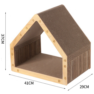 Griffoir pour chat en forme de maison, en carton ondulé, anti-griffures, tunnel pour chat d'intérieur - Product Image 4