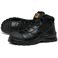 Bottes de sécurité robustes en cuir noir pour hommes, résistantes à l'huile, avec embout en acier, imperméables, en stock, promotion spéciale Australie