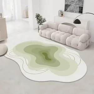 Özel yeşil soyutlama çamaşır makinesi için yüksek kalite kabarık halı yuvarlak kilim yatak odası fas tarzı halı