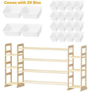 Organiseur <span class=keywords><strong>de</strong></span> rangement ouvert pour jouets et livres pour enfants, avec étagère et bacs <span class=keywords><strong>de</strong></span> rangement, idéal pour la <span class=keywords><strong>chambre</strong></span> d'enfant ou le salon des tout-petits - Product Image 4