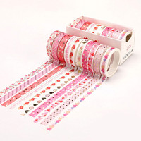 Autocollant adhésif personnalisé imprimé Kawaii japonais en feuille d'or pour journal, masquage, bricolage, artisanat, carnets de planification, ruban washi, rouleau de conception personnalisée