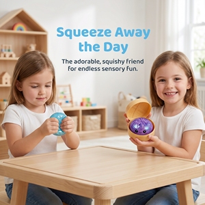 Sequins New Cute Smile Face Dumpling <b>Squishy</b> EVA Stress Ball Toy for 5 to 7 Years Mystery Box - Product Image 6