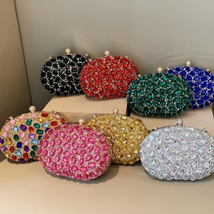 Bolso de mano con diamantes de imitación para mujer, de lujo, con cristales, para noche, bandolera, nuevo diseño de diamantes para fiesta 2026, bolso de boda, bolsos de diseñador - Product Image 1