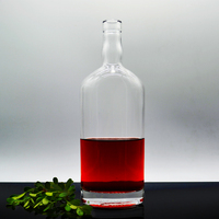 En gros verre bouteille de presse-agrumes 200ml 250ml vide bouteille de brandy bouteille de gin 750ml 500ml avec liège couvercle
