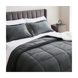 Defiantly Dày/Ấm Áp Mùa Đông <span class=keywords><strong>Comforter</strong></span> Bộ Đồ Giường Sang Trọng Có Thể Giặt Sherpa <span class=keywords><strong>Comforter</strong></span> Sets - Product Image 1