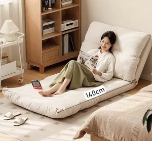 Lazy <b>Floor</b> Leisure Chair with 6-Gear Adjustable Hardware, Corduroy Fabric Sponge Filling Carton Pack for Bedroom & Apartment Use - Product Image 5