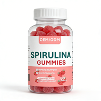 Gummies de Spiruline en Gros 60 Gummies/Bouteille |   Complément alimentaire à base de fraises pour le soutien immunitaire et énergétique, pour adultes
