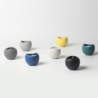 Bougie parfumée minimaliste en céramique mate |   Bougie aromatique en cire de soja naturelle biologique en forme de boule pour la décoration de la maison Pâques Diwali