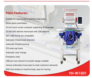 เครื่องปักคอมพิวเตอร์อัตโนมัติ ยี่ห้อ Yinghe รุ่น -1501 หัวเดียว 15 เข็ม สำหรับงานปักแบบเรียบ - Product Image 5