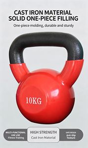 Kettlebell en fonte revêtue de vinyle coloré avec logo personnalisé FRS Wholesale pour la musculation à domicile et l'entraînement de force - Product Image 2