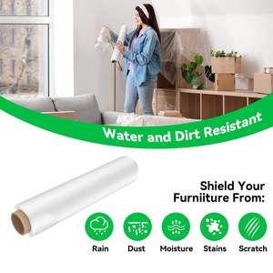 भारी शुल्क मूविंग पैकिंग और भंडारण के लिए प्रीमियम स्पष्ट खिंचाव फिल्म मजबूत चिपकने वाला प्लास्टिक लपेटें - Product Image 6