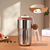 Mug à café numérique intelligent avec affichage de la température LED, 17 oz, double paroi, isolation sous vide en acier inoxydable, thermos de voyage chaud, 12-24 h