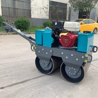 Rouleau compresseur de sol en béton portable à main tandem pour bébé, à moteur essence diesel, largement utilisé en Chine