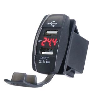 WELFNOBL Adaptateur marin étanche double chargeur USB <span class=keywords><strong>prise</strong></span> de courant 12V 4.8A <span class=keywords><strong>prise</strong></span> de charge rapide <span class=keywords><strong>pour</strong></span> voiture LED multicolore <span class=keywords><strong>Camping</strong></span> Boating - Product Image 1