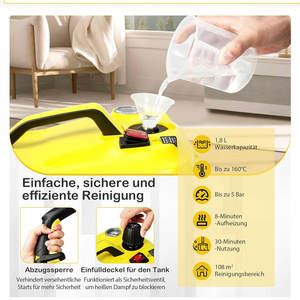 Nouveau Nettoyeur Vapeur Professionnel Haute Température pour Maison et Voiture, Canapé, Tapis - Product Image 3