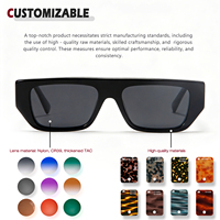 Lunettes de soleil en acétate en gros avec logo personnalisé, nouveau design, montures tendance, verres polarisés transparents, fabriquées en Chine