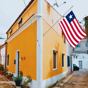 Bandera Nacional de <span class=keywords><strong>Liberia</strong></span> de Poliéster Ecológico de Alta Calidad al por Mayor con Asta de Aluminio, Impresión Digital, para Promoción - Product Image 3