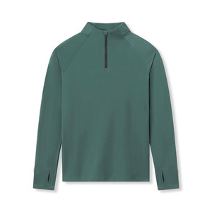PASUXI, mallas deportivas para <span class=keywords><strong>hombre</strong></span>, <span class=keywords><strong>camiseta</strong></span> personalizada de cuello alto con media cremallera, camisetas de <span class=keywords><strong>manga</strong></span> <span class=keywords><strong>larga</strong></span> de Color sólido de secado rápido, camisetas formales - Product Image 3