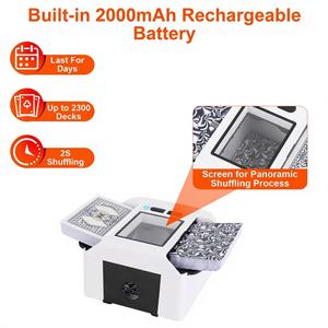 Mélangeur de cartes automatique Lumina Baccarat Crystal 2000mAh à 2 couches avec fonctionnement silencieux pour les jeux de société - Product Image 1