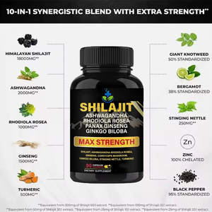 Ausreson ShilajitゴールドAshwagandhaサプリメントNaturelオーガニックヒマラヤShilajitピュアシラジットカプセル - Product Image 4