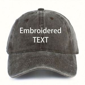 Custom Embroidered Terry Dobby Baseball Cap Vintage Washed Red Adjustable Cotton with White Text for Party Travel and Events - Product Image 4