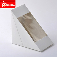 Sunkea jetable restauration boîte papier sandwich wedge