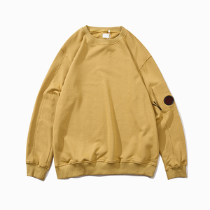 เสื้อสเวตเชิ้ตคอกลมผ้าเทอร์รี่คอตตอน 100% ยูนิเซ็กซ์ ระบายอากาศได้ดี ไม่หด ไม่ยับ สีพื้น ทรงโอเวอร์ไซส์ ย้อมสีเรียบง่าย สวมใส่สบายในฤดูหนาว - Product Image 1