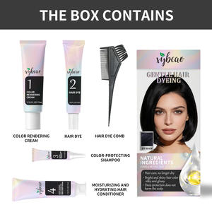 Crème Colorante Capillaire Naturelle Noir Intense avec Fo-Ti, Reishi et Aloe – Soin Doux aux Herbes, Couverture Forte, Couleur Longue Durée – Kit Usine - Product Image 2