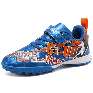 1 paire De chaussures De Football en Pu, sneakers à clous Tf, semelle épaisse en Tpr, pour enfants, vente en gros - Product Image 4