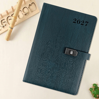 Carnet personnalisé à spirale, reliure à fils, couverture rigide en cuir, format A5, pour le bureau, cadeau promotionnel