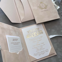 Invitations de mariage personnalisées avec logo et couleur, pochettes en velours, couvertures rigides, papier ou acrylique, invitations de mariage en velours