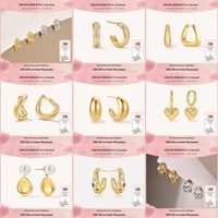 Boucles d'oreilles clous en cuivre en forme de C pour femmes, style européen et américain - Design vintage français de niche, luxe léger, haut de gamme et tendance