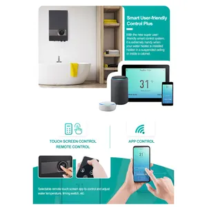 8-27kW toute la maison intelligente wifi chauffe-eau chauffe-eau électrique instantané chauffe-eau électrique sans réservoir pour douche