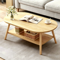 Table à thé ovale minimaliste à 2 niveaux en marbre pour petite cour, table de balcon à plateau elliptique, meuble plat et portable