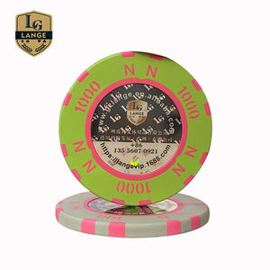 Fichas de Póker de Calidad de Casino Directas de Fábrica con Cobre y Adhesivo Láser de 14.5g 40-45mm, Ecológicas y con Fuentes Personalizadas - Product Image 2