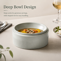 Bol de service en mélamine écologique, résistant aux lave-vaisselles, gris mat, design contemporain, incassable, pour restaurants