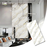 Panneau mural en PVC imperméable 3D effet marbre UV, panneau de décoration intérieure écologique, plaque en plastique colorée pour hôtel