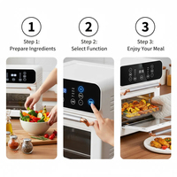 Four à frire à air électrique 2025, 11 L, 1360 W, commande tactile, 8 menus prédéfinis, compatible camping-car, réglage de la température de 60 à 200 °C, chauffage en acier inoxydable