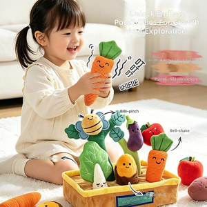 Jouet en peluche mignon en forme de légume, jouet éducatif pour bébé, jouet de développement précoce pour tout-petit, ferme de légumes pour l'entraînement de la motricité fine - Product Image 6