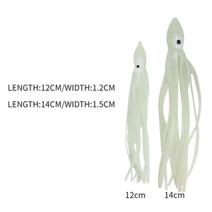 12cm 14cm di vendita calda di simulazione di polpo frittura di notte esca leggera appesa gancio strada <span class=keywords><strong>Sub</strong></span> Soft esca di mare di <span class=keywords><strong>pesca</strong></span> in barca - Product Image 3