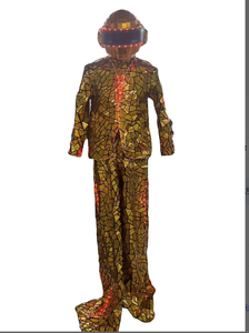 Traje de robot LED con zancos y espejos plateados y dorados para DJ, fiestas, espectáculos, baile, Pascua y Halloween - Product Image 2