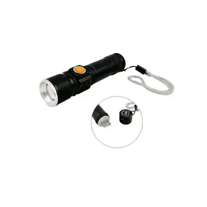 中国制造的铝制LED手电筒USB可充电手电筒